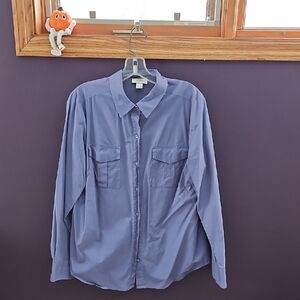 Purple Button-Up Shirt